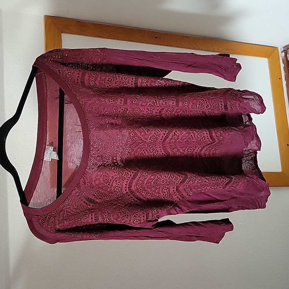Deep purple lace top